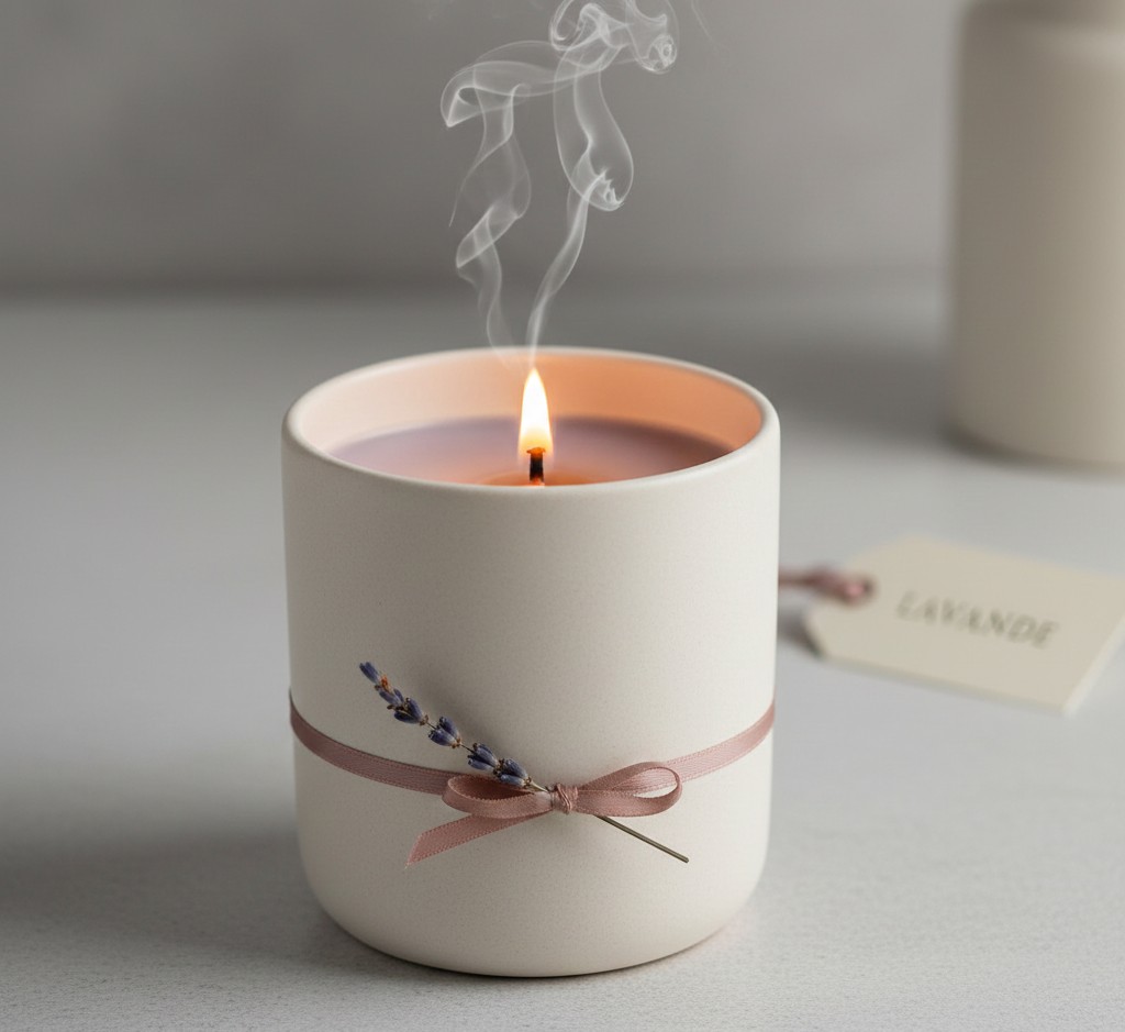 Lavender scented candle