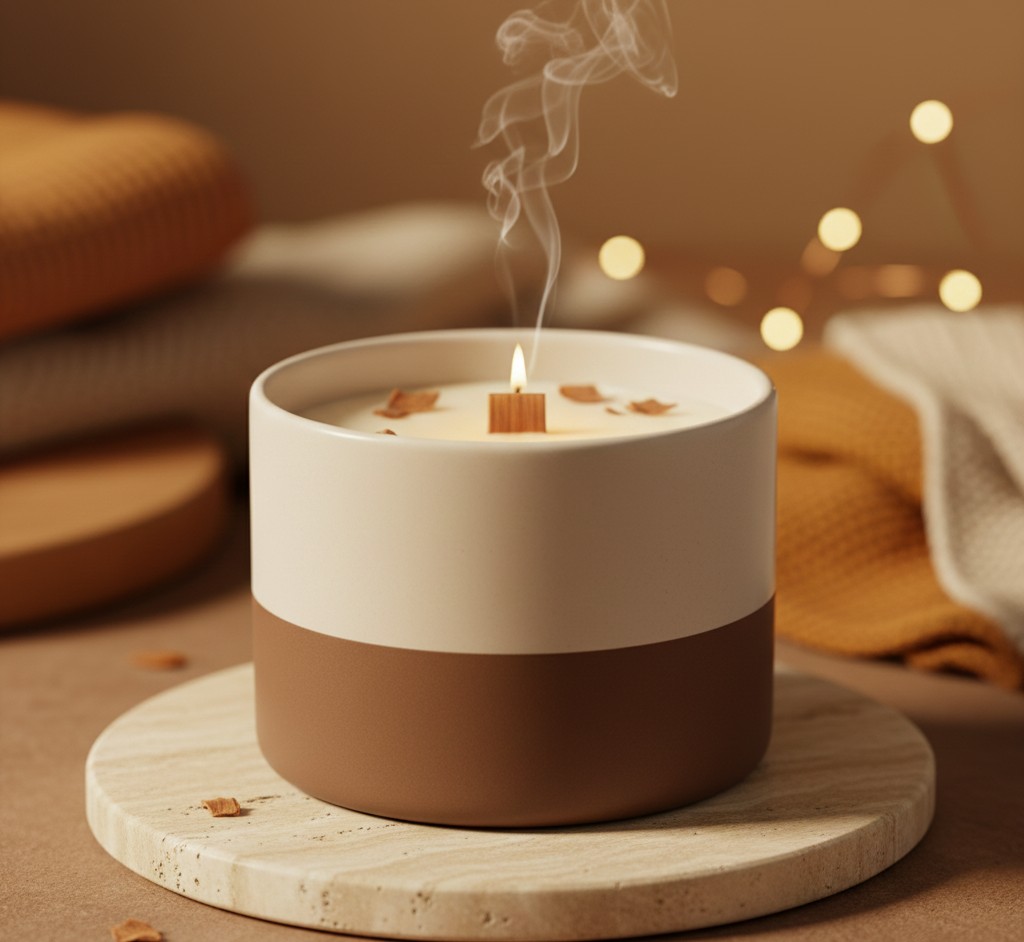 Sandalwood scented candle