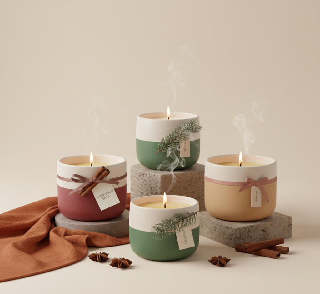 Winter candle collection